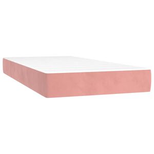 vidaXL Taschenfederkernmatratze Mittel Rosa 120x190x20 cm Samt