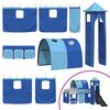 vidaXL Kinderloftbett Wei&szlig; und Blau 79,5 x 200 cm Metall