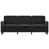 vidaXL 3-Sitzer-Sofa Schwarz 180 cm Samt
