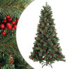 vidaXL K&uuml;nstlicher klappbarer Weihnachtsbaum 120 cm PVC und Metall