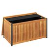vidaXL Gartenbox 85x45x45/53 cm Massivholz Akazie und Stahl