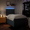 vidaXL Boxspringbett mit Matratze Blau 120x190 cm Stoff