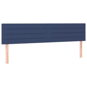 vidaXL Kopfteile Blau 200x5x78/88 cm Stoff