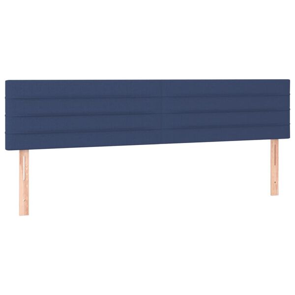 vidaXL Kopfteile Blau 200x5x78/88 cm Stoff