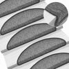 vidaXL Stufenmatten 10 Stk. 56x17x3 cm Dunkelgrau Halbrund