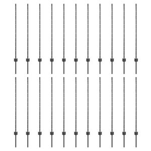 vidaXL Eingebetteter Zaunpfosten 22 Stk. Grau 160 cm