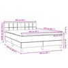 vidaXL Boxspringbett mit Matratze Hellgrau 160x210 cm Samt