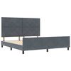vidaXL Boxspringbett mit Kopfteil Dunkelgrau 180 x 200 cm Samt