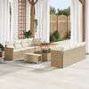 vidaXL Gartensofa-set 11 pcs Beige Poly-Rattan