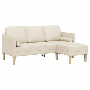 vidaXL Sofa Set mit Kissen Leinen Polyester