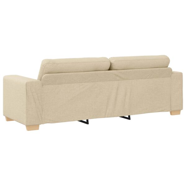 vidaXL 3-Sitzer-Sofa Creme 180 cm Stoff