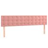 vidaXL Boxspringbett mit Matratze Rosa 160x200 cm Samt