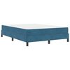 vidaXL Boxspringbett mit Matratze Dunkelblau 160 x 200 cm Stoff