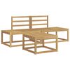 vidaXL Outdoor-Sofagarnitur 3 pcs Wei&szlig; Massivholz Akazie