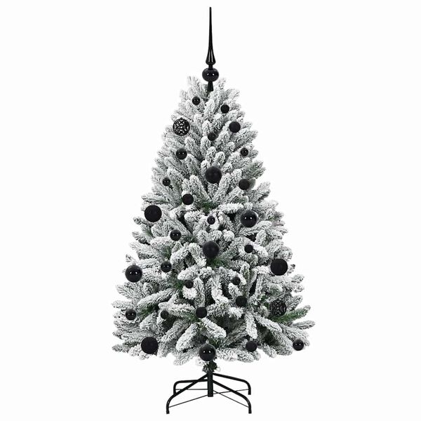 vidaXL Künstlicher Weihnachtsbaum Grün und Weiß 120 cm PVC und Metall