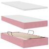 vidaXL Bett mit Stauraum und LED mit Matratze Rosa 90 x 200 cm Samt