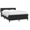 vidaXL Boxspringbett mit Matratze Schwarz 140x210 cm Samt