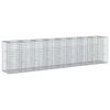 vidaXL Gabionen Hochbeet 2 pcs Silber 330 x 50 x 80 cm