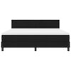 vidaXL Boxspringbett mit Matratze mit LED Schwarz 180 x 200 cm Stoff
