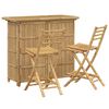 vidaXL Outdoor Bar Tisch und Hocker 3 stk. Natur Bambus