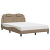 vidaXL Bett "Viana" mit Matratze Cappuccino-Braun 120x200 cm Kunstleder