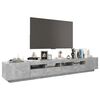 vidaXL TV-Schrank mit LED-Leuchten Betongrau 260x35x40 cm