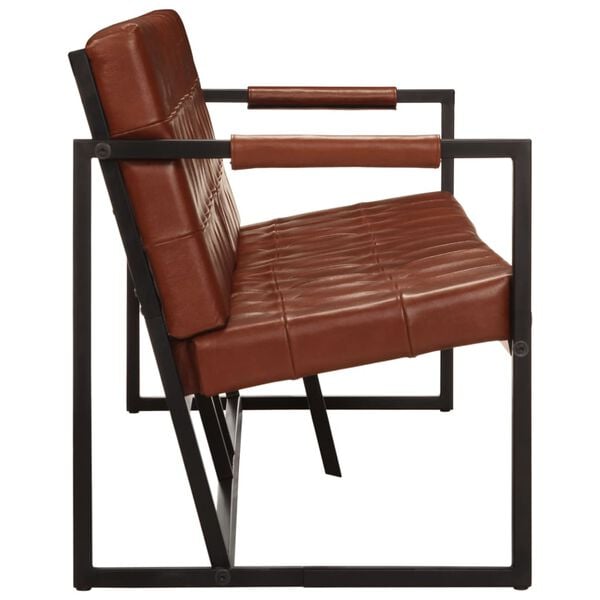 vidaXL 3-Sitzer-Sofa Braun Echtes Ziegenleder