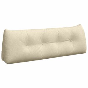 vidaXL R&uuml;cken Kissen Creme 140 x 24 x 50 cm Stoff