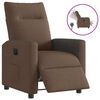 vidaXL Relaxsessel Elektrisch Braun Stoff