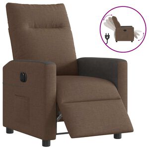 vidaXL Relaxsessel Elektrisch Braun Stoff