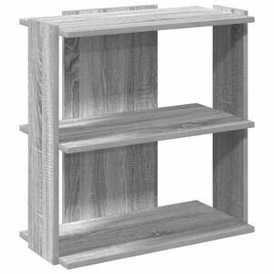 vidaXL B&uuml;cherregal 3 B&ouml;den Grau Sonoma 60x30x60 cm Holzwerkstoff