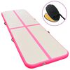 vidaXL Aufblasbare Gymnastikmatte mit Pumpe 300&times;100&times;10 cm PVC Rosa