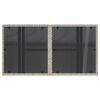 vidaXL Gartentisch mit Glasplatte Hellgrau 100x55x73 cm Poly Rattan