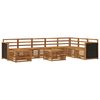 vidaXL Outdoor-Sofagarnitur 7 Stk. Natur Massivholz Akazie