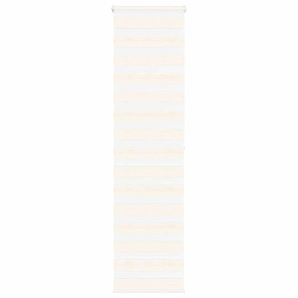 vidaXL Doppelrollo Marmorbeige 65x200 cm Stoffbreite 60,9 cm Polyester