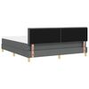 vidaXL Boxspringbett mit Matratze Dunkelgrau 180 x 200 cm Stoff
