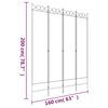 vidaXL 4-tlg. Paravent Braun 160x200 cm Stoff