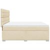 vidaXL Boxspringbett mit Matratze Creme 180x200 cm Stoff