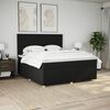 vidaXL Boxspringbett mit Matratze Schwarz 180x200 cm Stoff