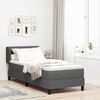 vidaXL Boxspringbett mit Matratze Dunkelgrau 80 x 200 cm Stoff