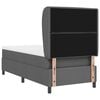 vidaXL Boxspringbett mit Matratze Dunkelgrau 80 x 200 cm Stoff