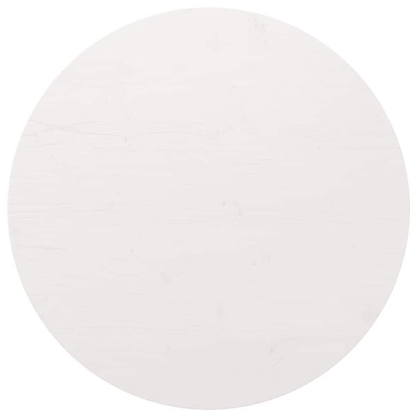 vidaXL Tischplatte Weiß Ø90x2,5 cm Massivholz Kiefer