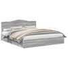 vidaXL Aufbewahrungsbett Graues Sonoma 200 x 200 cm Holzwerkstoff