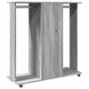 vidaXL Kleiderständer mit Rollen Grau Sonoma 102x38x110 cm
