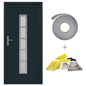 vidaXL Vordert&uuml;r Anthrazit 98 x 208 cm PVC