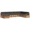 vidaXL Outdoor-Sofagarnitur 8 stk. Natur und Anthrazit