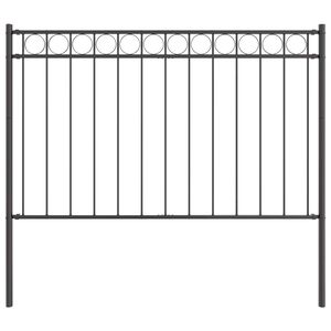 vidaXL Zaunelement Grau 170 x 130 cm Stahl