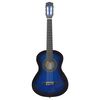 vidaXL Klassikgitarre für Anfänger und Kinder Blau 1/2 34"