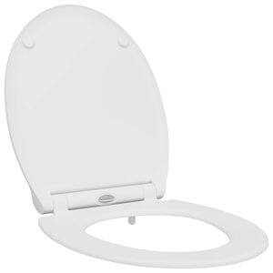 vidaXL Toilettensitz Wei&szlig; 45,5 x 37,5 x 3,8 cm Duroplast