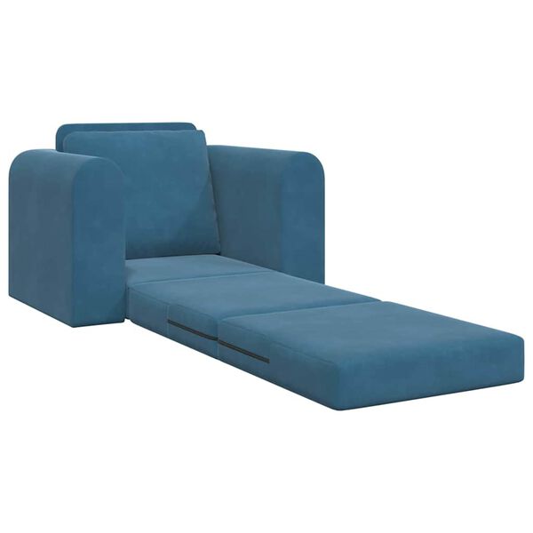vidaXL Schlafsofa Blau 98 x 71 x 83 cm Samt